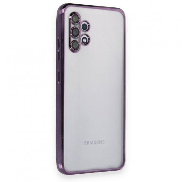 Samsung Galaxy A32 Kılıf Razer Lensli Silikon - Mor