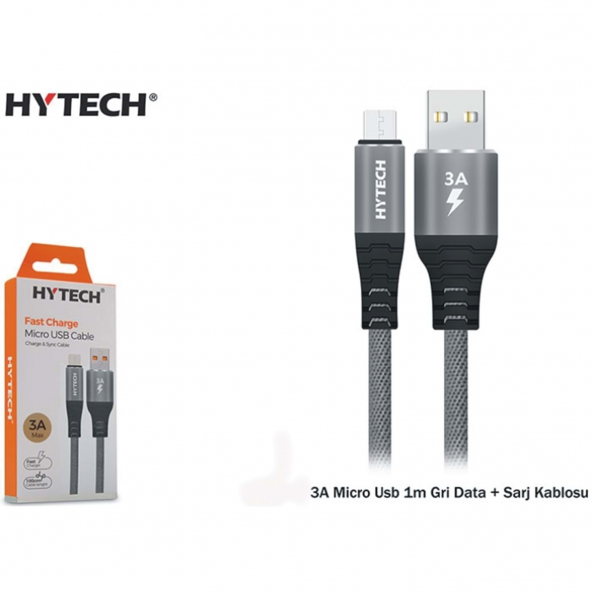 Hytech Hy-X2102M Micro Usb 2 Metre 3 Amper Şarj Kablosu