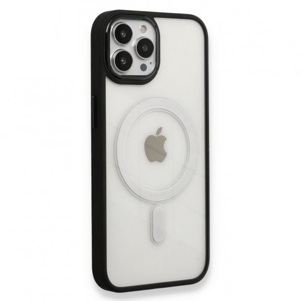 iPhone 13 Pro Max Kılıf Room Magneticsafe Silikon - Siyah IR8189