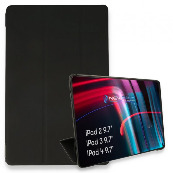 İpad 2 9.7 Kılıf Tablet Smart Kılıf - Siyah