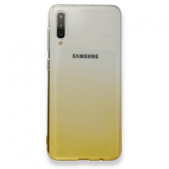 Samsung Galaxy A50s Kılıf Lüx Çift Renkli Silikon - Sarı