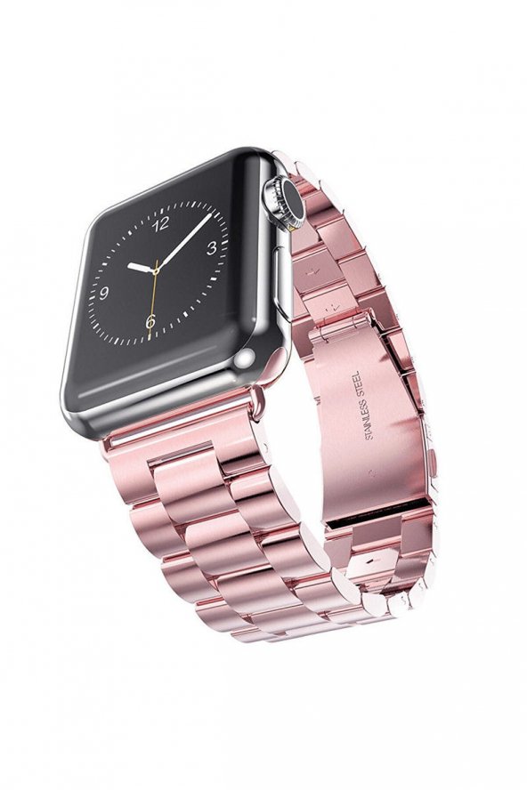 Apple Watch 2 3 4 5 6 Uyumlu Se 42 Mm 44 Mm Çelik Klipsli Metal Kordon Kayış
