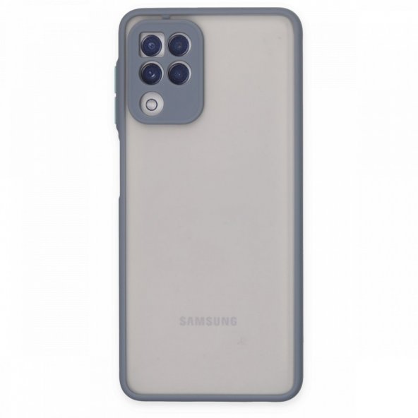 Samsung Galaxy M32 Kılıf Montreal Silikon Kapak - Gri