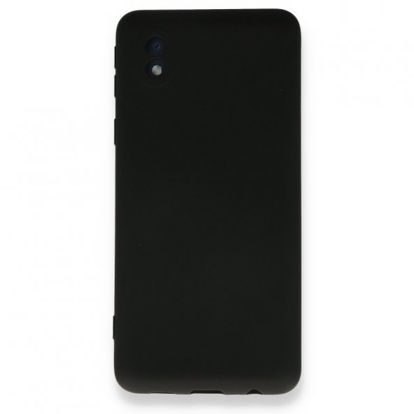 Samsung Galaxy A01 Core Kılıf Nano içi Kadife Silikon - Siyah