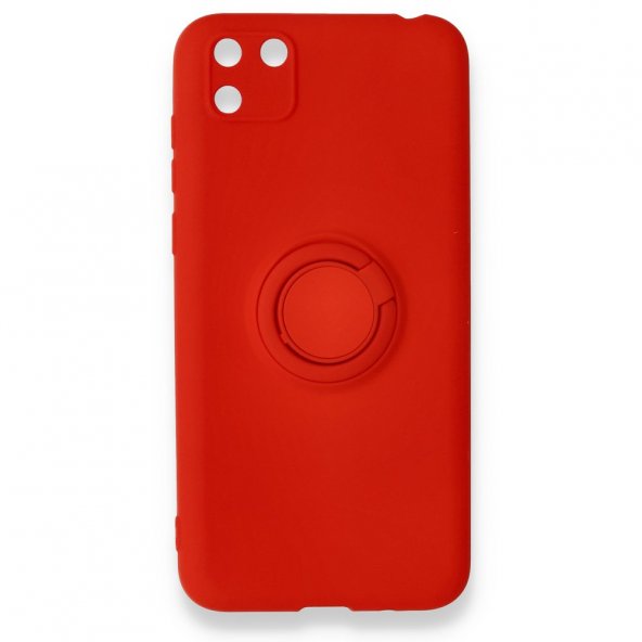 Huawei Y5P Kılıf Viktor Yüzüklü Silikon - Kırmızı