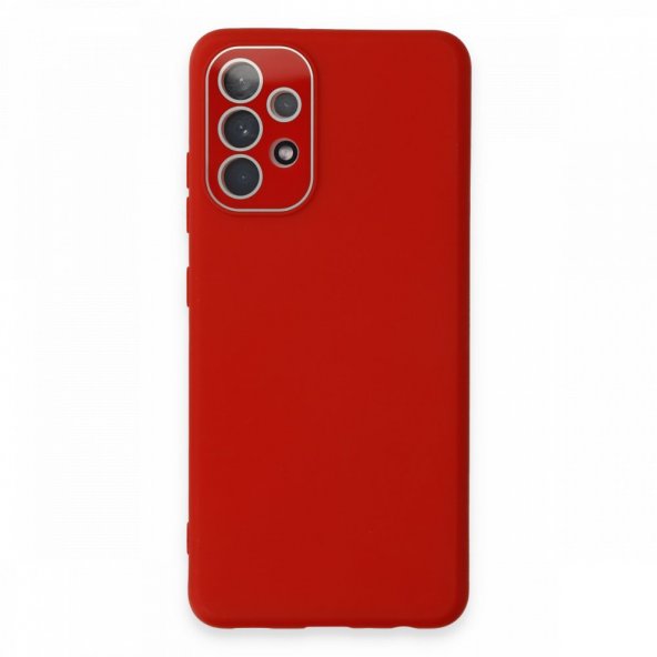 Samsung Galaxy A52s Kılıf Lansman Glass Kapak - Kırmızı