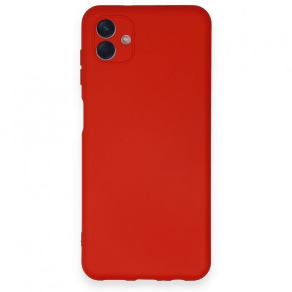 Samsung Galaxy A04 Kılıf Nano içi Kadife Silikon - Kırmızı