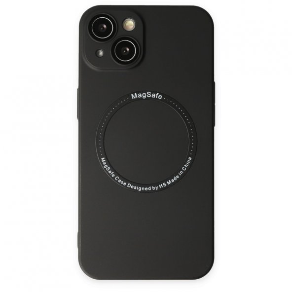 İphone 14 Kılıf Jack Magneticsafe Lens Silikon - Siyah
