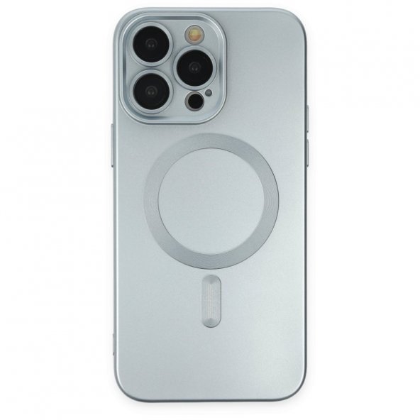 İphone 13 Pro Max Kılıf Moshi Lens Magneticsafe Silikon - Sierra Blue
