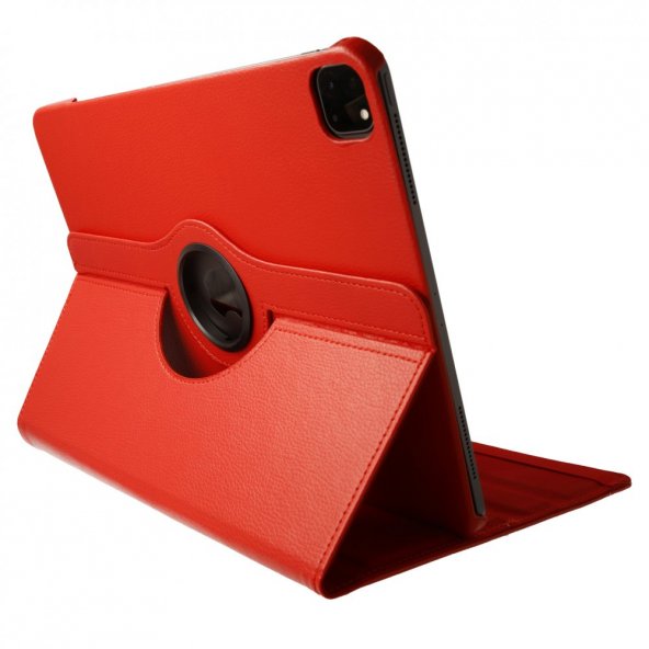 İpad Air 4 10.9 Kılıf 360 Tablet Deri Kılıf - Kırmızı