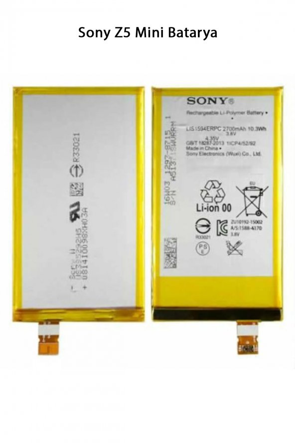 Sony Xperia Z5 Mini Telefonlarla Uyumlu Batarya 2700 mAh