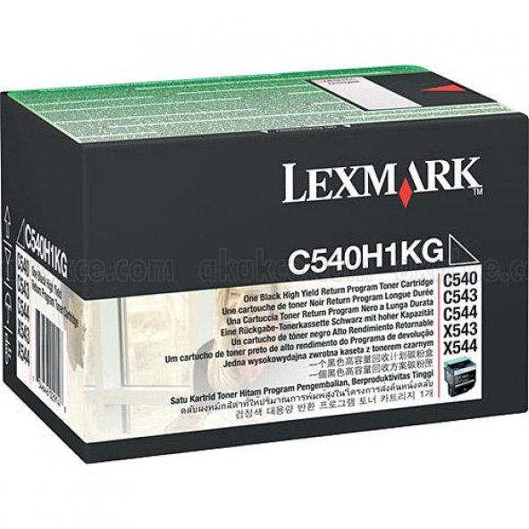 Lexmark X544DW -C540H1KG Siyah Orjinal Toner 2500 Sayfa Kapasiteli