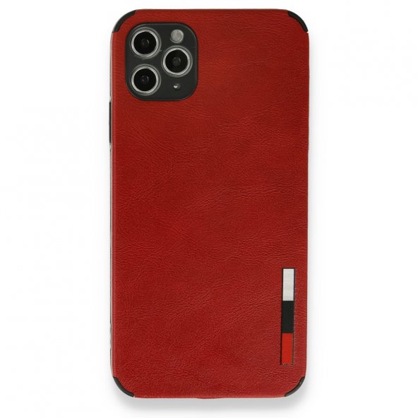 iPhone 11 Pro Max Kılıf Loop Deri Silikon - Kırmızı