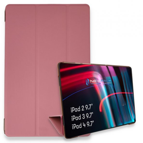 iPad 3 9.7 Kılıf Tablet Smart Kılıf - Pembe