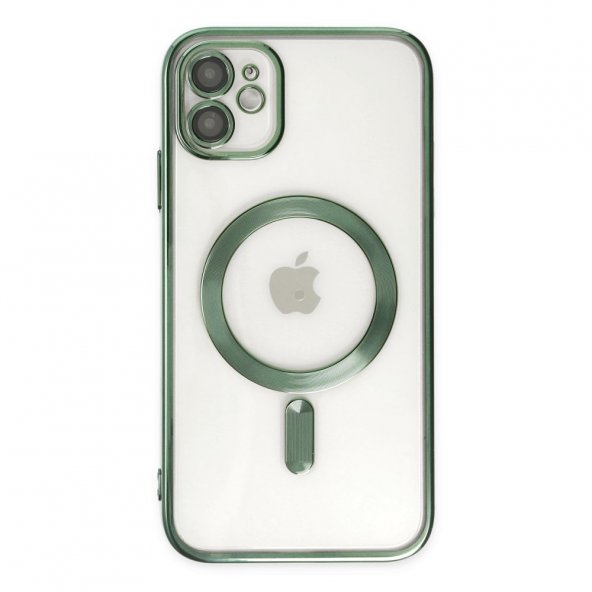 XD iPhone 11 Kılıf Kross Magneticsafe Kapak - Koyu Yeşil