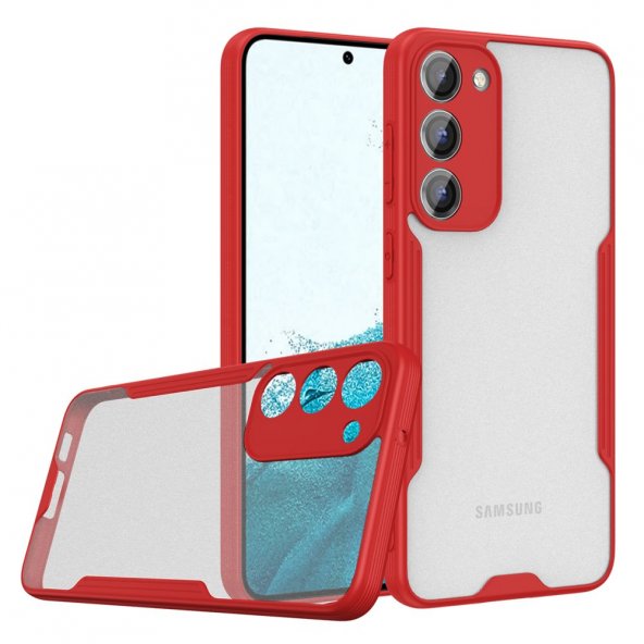 XD Samsung Galaxy S23 Kılıf Platin Silikon - Kırmızı