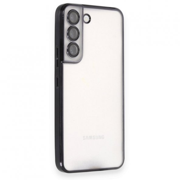 XD Samsung Galaxy S22 Kılıf Razer Lensli Silikon - Siyah
