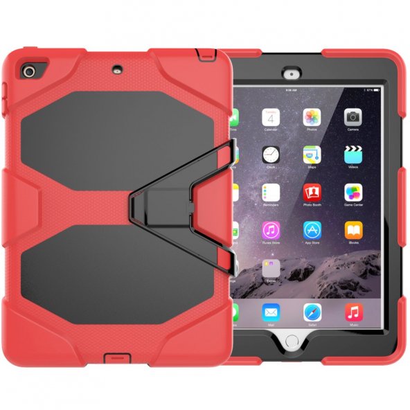 iPad 5 Air 9.7 Kılıf Griffin Tablet Kapak - Kırmızı