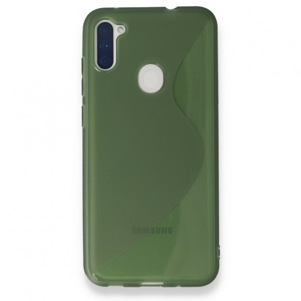 Samsung Galaxy A11 Kılıf S Silikon - Yeşil