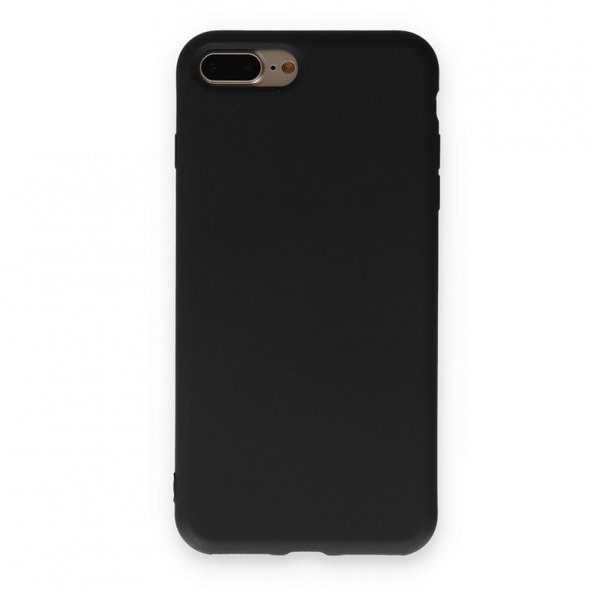 iPhone 8 Plus Kılıf Nano içi Kadife Silikon - Siyah