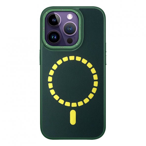 XD iPhone 13 Pro Max Kılıf HBC-156 Forum Magneticsafe Kapak - Koyu Yeşil
