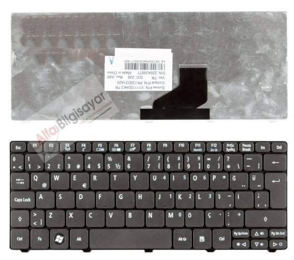 Acer PAV01 PAV50 PAV70 PAV80 Klavye Siyah Renk Tuş Takımı Q-Tr