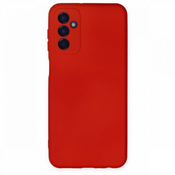 Samsung Galaxy M13 Kılıf Nano içi Kadife Silikon - Kırmızı