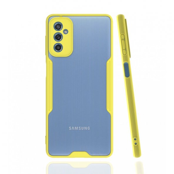 Samsung Galaxy M52 5G Kılıf Platin Silikon - Sarı