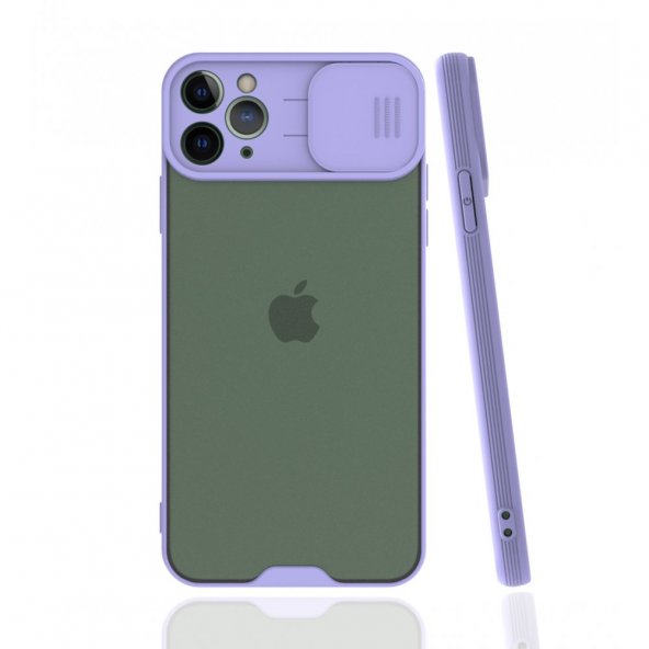 iPhone 11 Pro Kılıf Platin Kamera Koruma Silikon - Lila